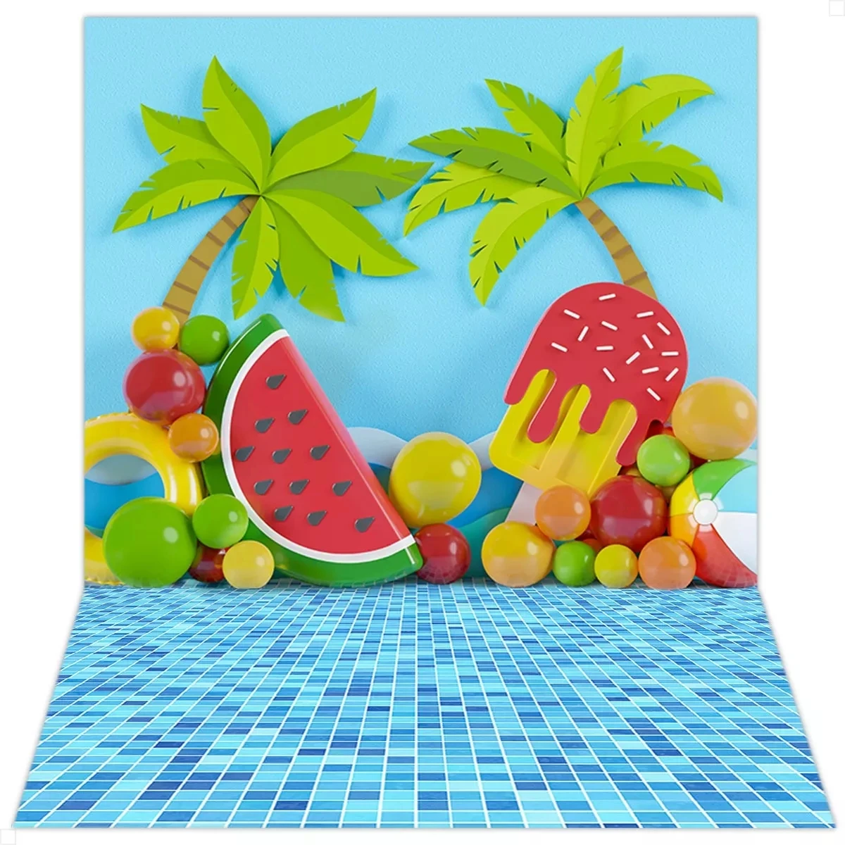 الفاكهة البطيخ شجرة بلام الجليد البحر هاواي الخلفيات الكمبيوتر طباعة لوازم الحفلات خلفيات استوديو التصوير الفوتوغرافي