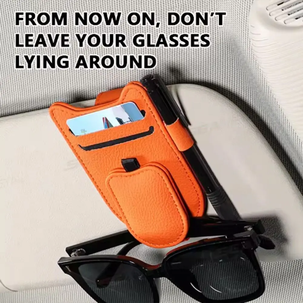 Shock-proof Magnetic Eyeglasses Clip Expansion Space Lossless Installation Car Sun Visor Glasses Holder Durable Universal