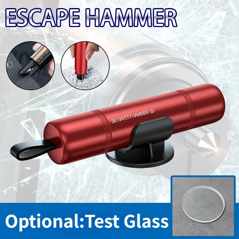 2 In 1 Car Safety Hammer Emergency Glass Breaker Cut The Seat Belt  High Hardness Tungsten Steel Rescue Tool Auto Accessories