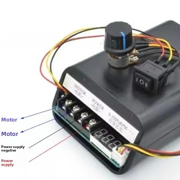 PWM dc motor speed controller max 60A CW CCW  digital display 0~100% adjustable drive module Input 10V~55V