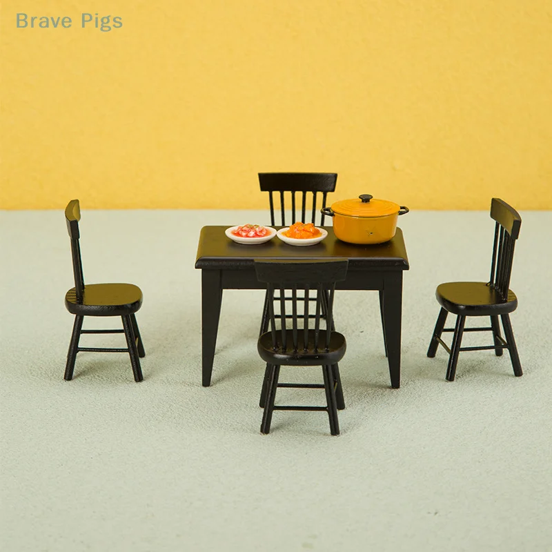 DollHouse Mini Furniture Decoration Mini Handmade Table And Chair Model Shooting Scene Props
