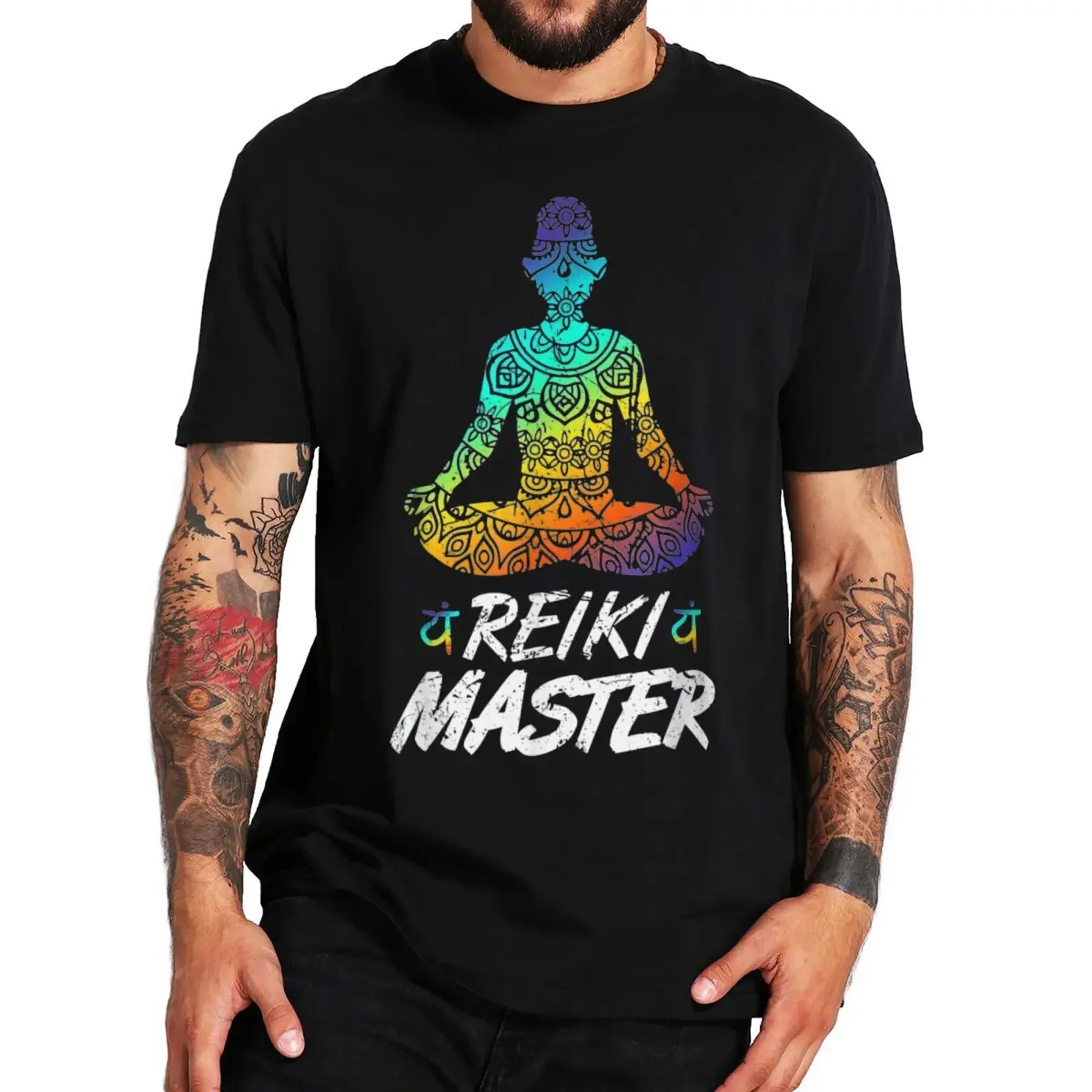 Reiki Art T-shirt Funny Reiki Healing Lovers Gift T Shirt For Men Women Summer 100% Cotton Oversized Casual Unisex Tee Tops