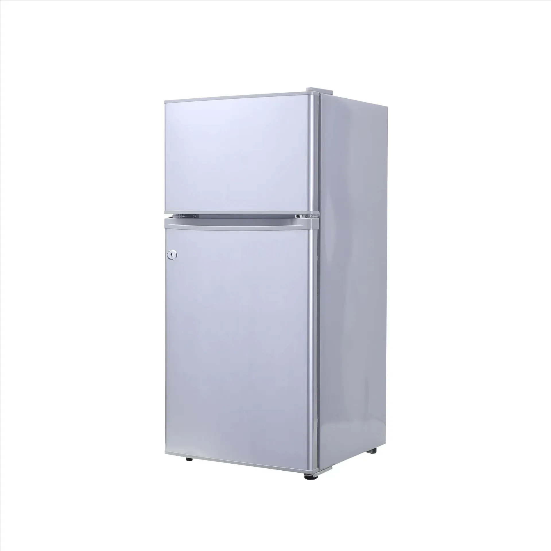 

Upright Twin Refrigerator Freezer Low Power Stainless Steel Home Fridge For Solar Power For Outdoor RV Car Use