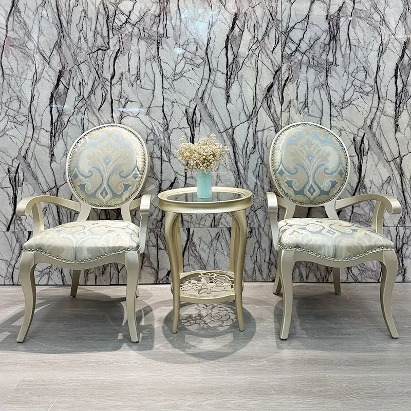 for American Solid Wood Leisure Single Chair Light Luxury Decoration Home Living Room Sofa Chair Villa Carved Luxury Tiger
