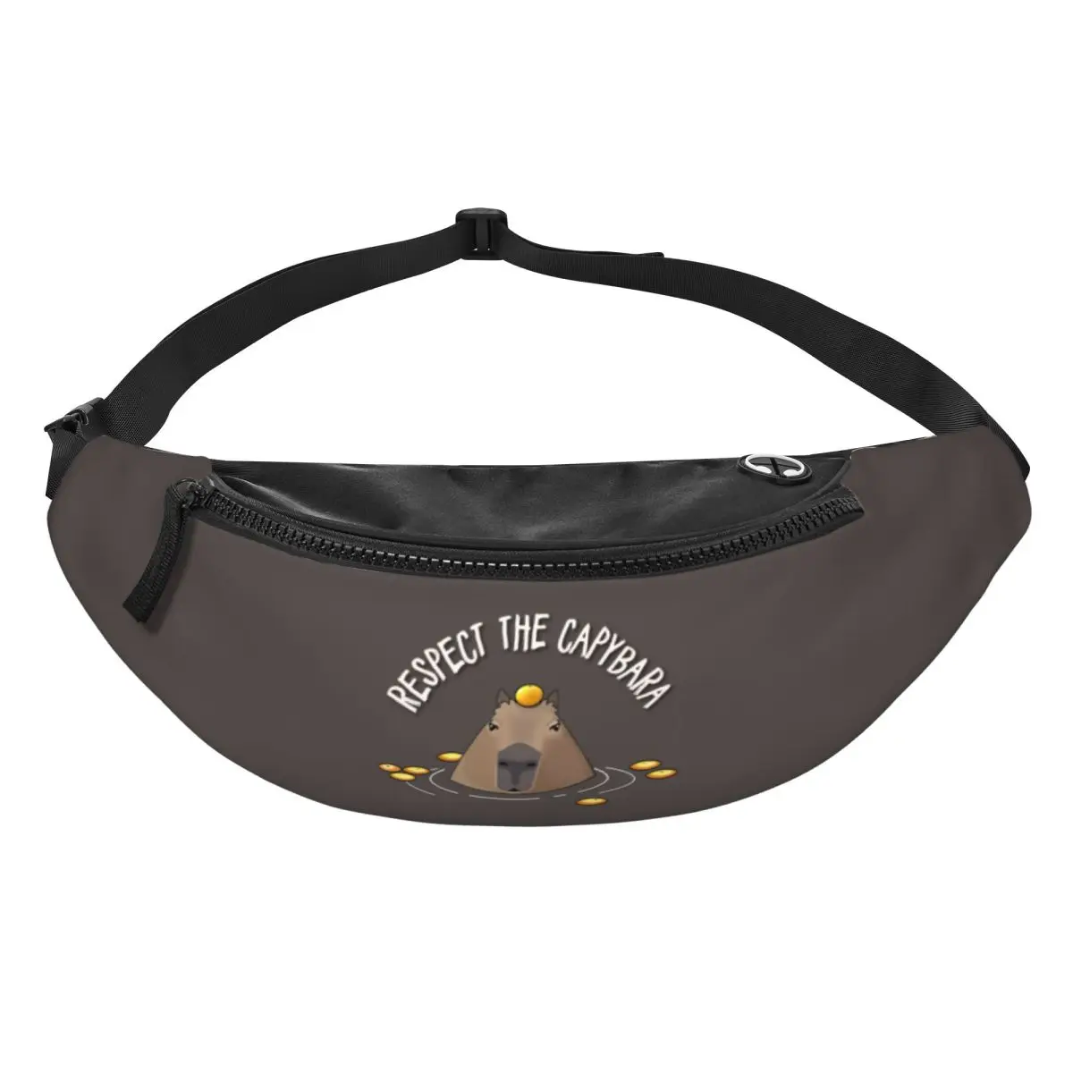 Custom Respect The Capybara Funny Rodent Capibara Fanny Pack for Women Men Crossbody Waist Bag Travel Hiking Phone Money Pouch