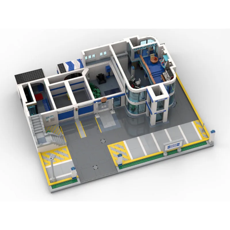 

MOC-165276 City Police Station Building Block Model 5919 Parts Boys' Children's Birthday Christmas Building Block Toy Gift