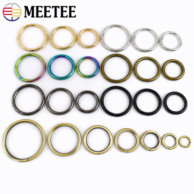 

5/10Pcs Meetee 20-50mm Metal O Ring Buckles Handbag Straps Adjust Clasp Webbing Belt Connection Hook DIY Bag Clothes Accessories