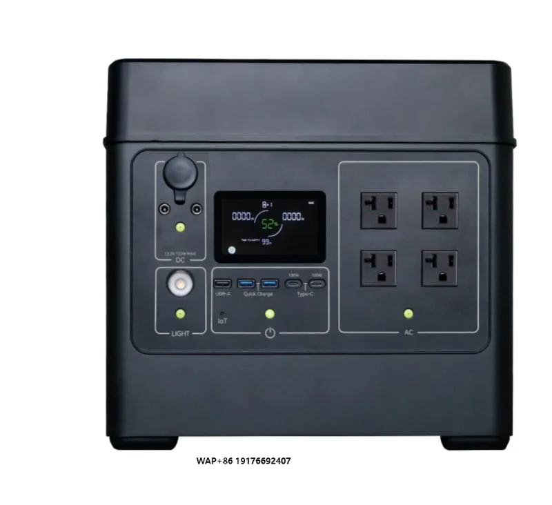 3200W 2048Wh Portable Electric Generator with Solar Power for Camping Lithium Battery Power Bank for Outdoor Use Controller