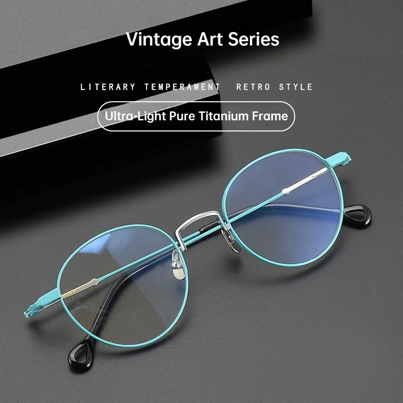 الاتجاه الجديد مصمم التيتانيوم النقي البيضاوي إطارات النظارات أزياء النساء النظارات بسيطة المتخصصة البصرية وصفة طبية إطارات النظارات
