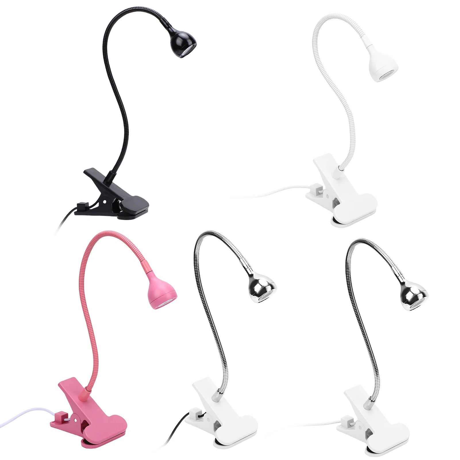 مصباح أظافر بالأشعة فوق البنفسجية 39 نانومتر، مصباح معالجة أظافر جل يعمل بمنفذ USB، مجفف أظافر محمول مع تشغيل/إيقاف، مشبك قوي، 360 درجة ° روتا #2