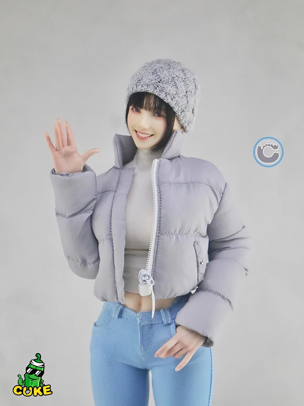 【30days Customized】1/6 Scale Female Soldier Short Down Coat Fashion Warm Puff Bread Jacket for 12" Action Figure Model Toy view 6