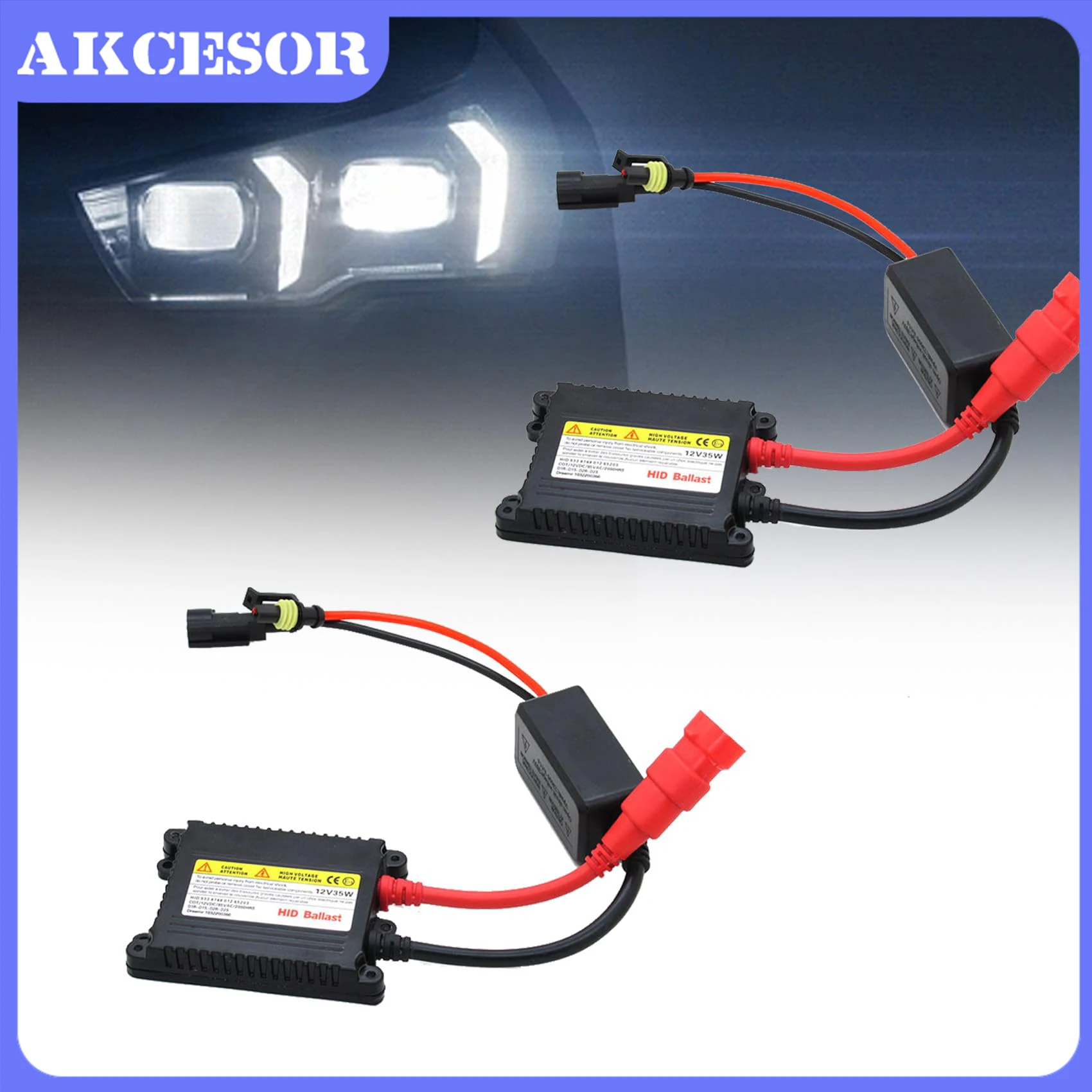 

HID Ballast Kit Slim 35W 55W DC 12V Xenon Replacement for H1 H3 H4 H7 H11 9005 9006 9007 9008 H8 H9 880 881 Universal