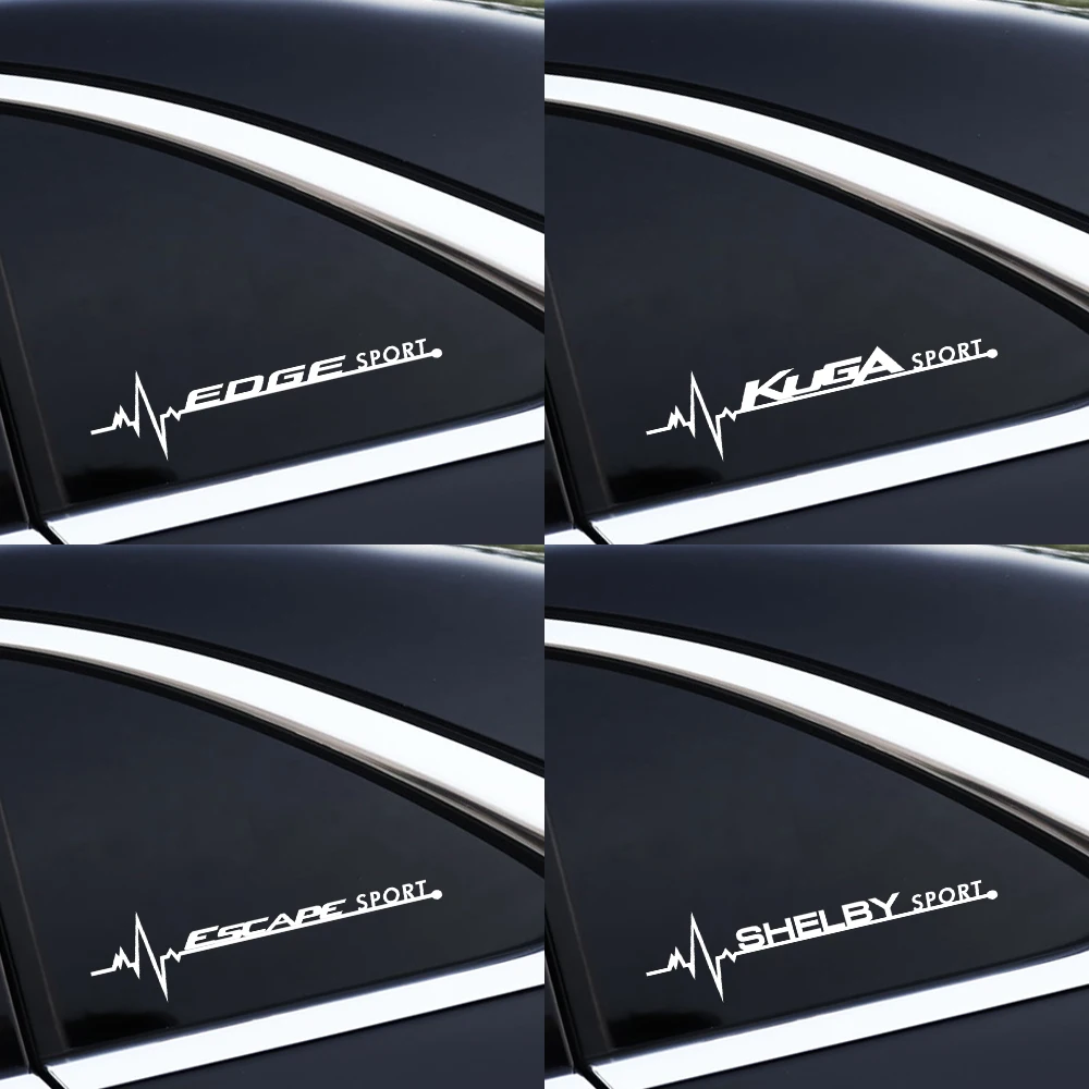 2Pcs Car Logo Window Sticker Decoration Auto Accessories For Ford Focus Mk2 MK3 MK7 MK4 Fiesta Ranger Mustang Kuga Mondeo STLine view 4