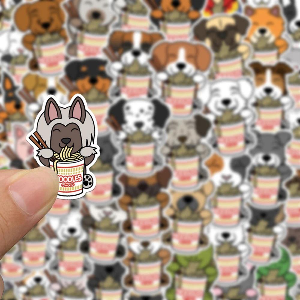 

10/30/51pcs Kawaii Animals Eat Instant Noodles Stickers Cute Cartoon Creative Decals Scrapbook Fridge Diary Phone Sticker Decor