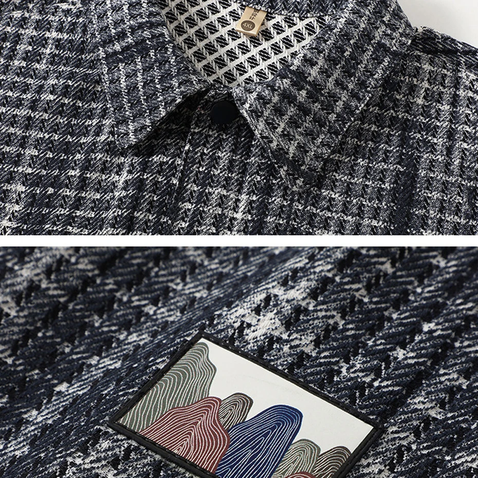 11XL 10XL Plus Size Plaid Jacket Men Vintage Harajuku Jacket Coats Spring Autumn Cargo Jacket Male Big Size