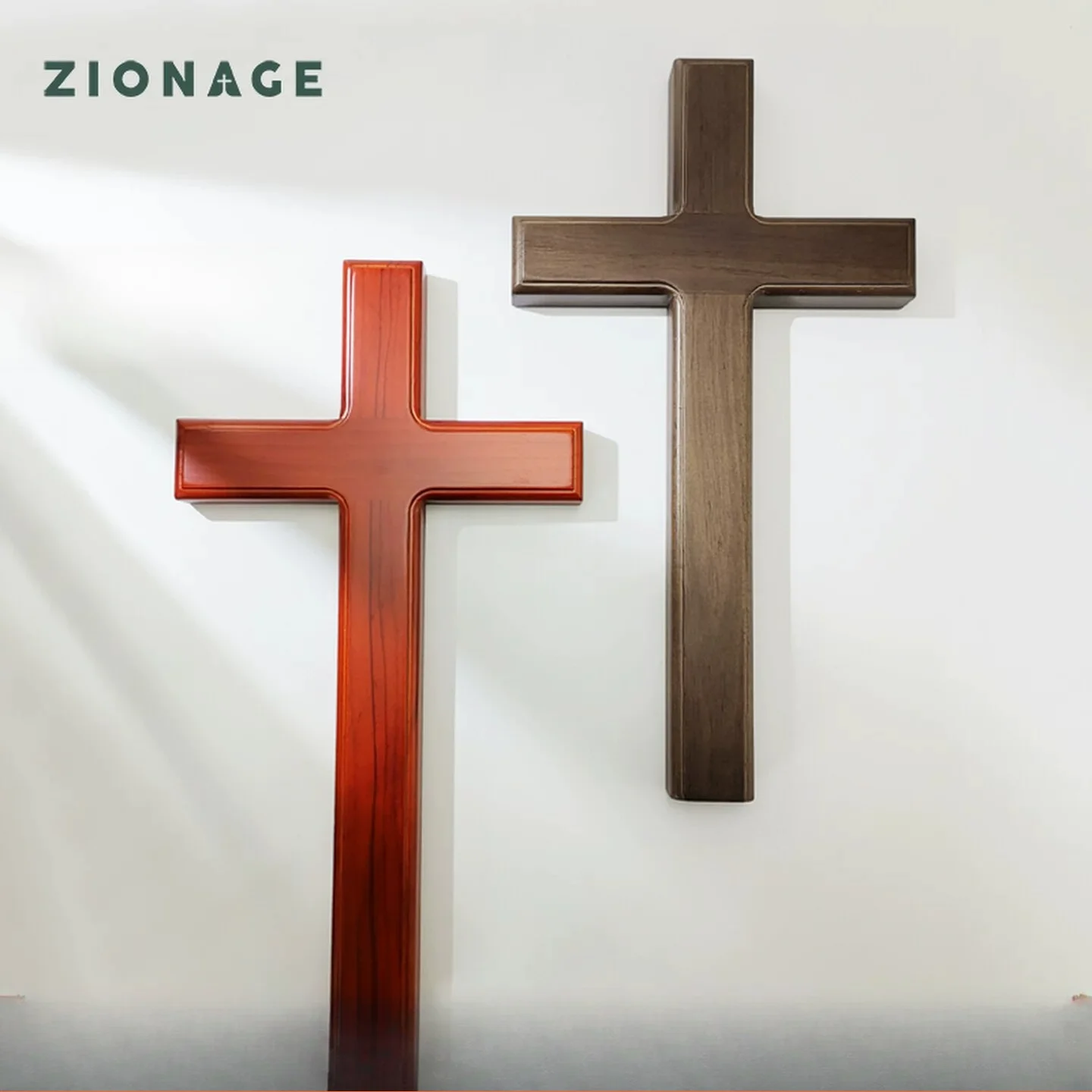 Solid wood cross modern home hanging painting living room wall hanging wall hanging gift indoor pendant