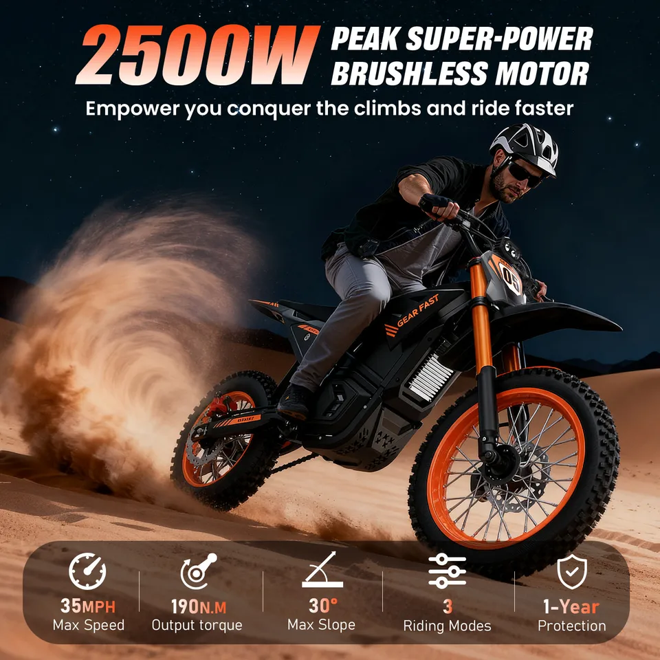 3000W Electric Dirt Bike 21AH 20''Fat Tire E-Mountain Ebike Motorcycle CHEEVALRY image 5