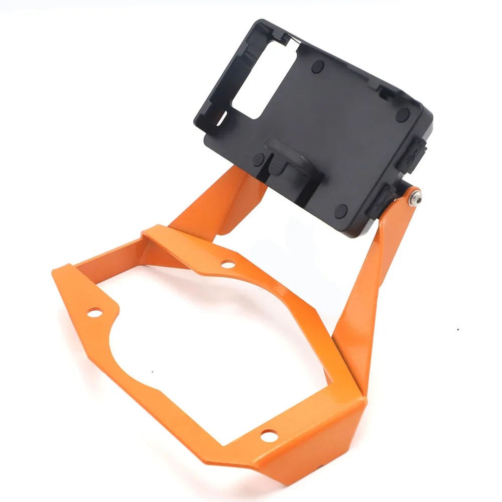 Motorcycle Bracket Mount Smartphone GPS Holder For 1050 1090 1190 Adventure ADV Phone Navigation Bracket Holder Orange Black