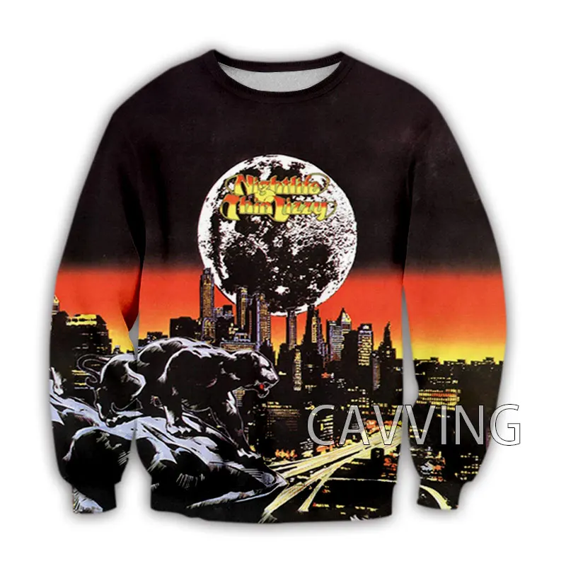 CAVVING 3D Printed Thin Lizzy  Rock  Crewneck Sweatshirts Harajuku Styles Tops Long Sleeve Sweatshirts for Men/women  C01