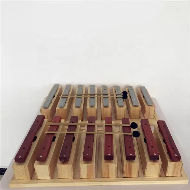Hooqu Hot Sale 8-tonige xylofoon geluid baksteen metalen percussie-instrumenten muzikaal speelgoed