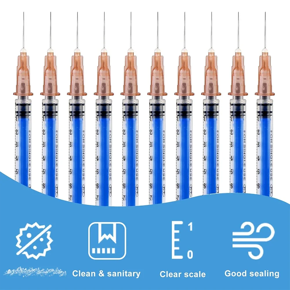 1 Ml/cc Plastic Luer Slip Syringe with 25G Needle and Cap, Individually Packaged image 3