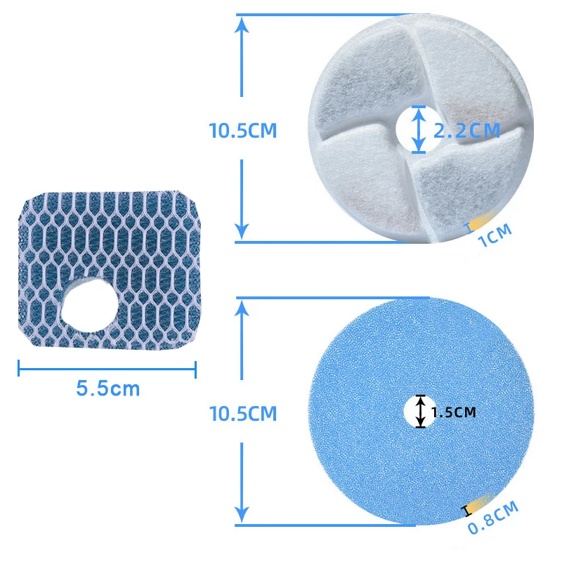 12pcs/set Replacement Filters For Cat Dog Fountain Pet Cat Water Drinker Clean Accessorie Replaced Carbon Resin Filter Element