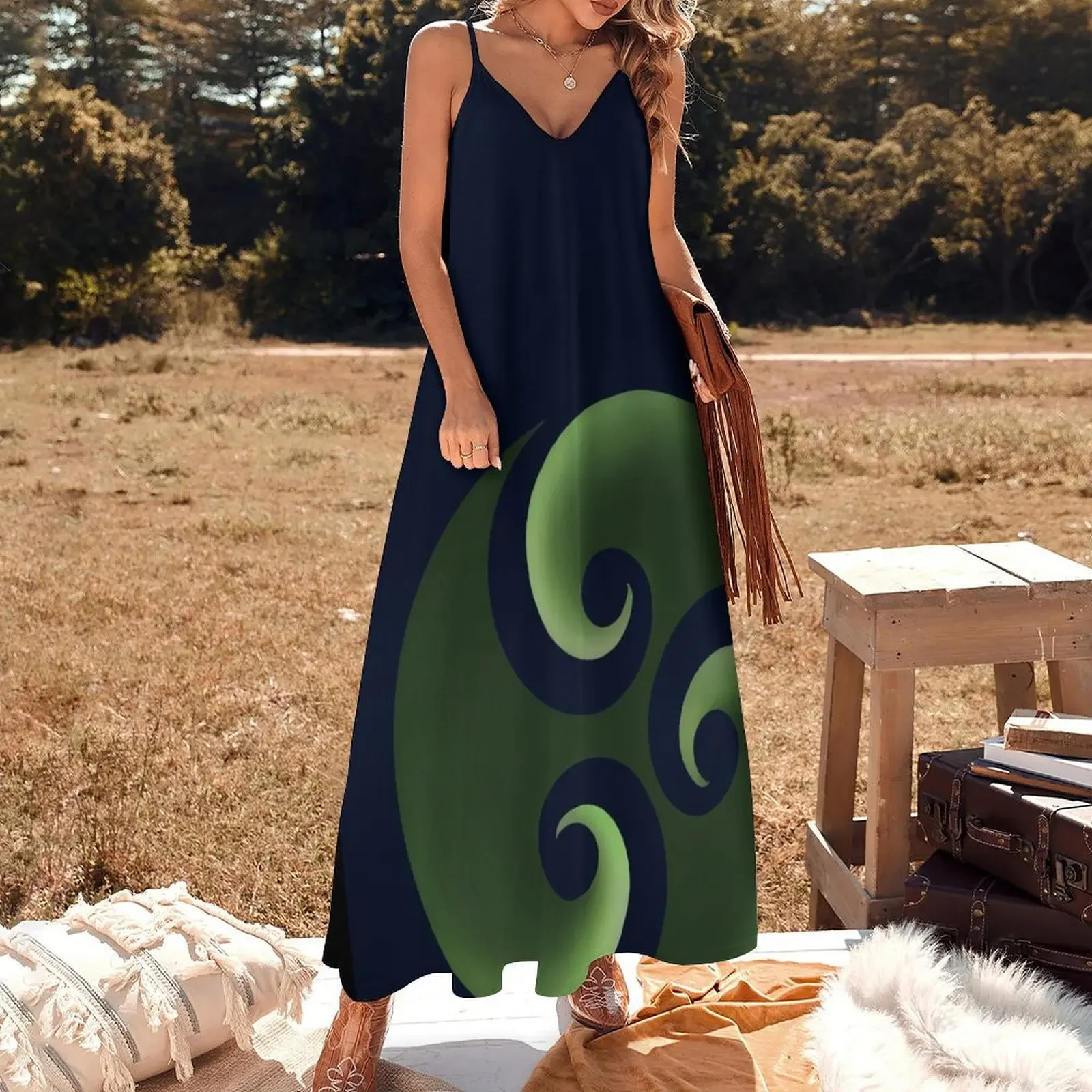 Greenstone triple Koru Sleeveless Dress women party dresses summer dress woman 2025 trendy women's evening dresses 2025