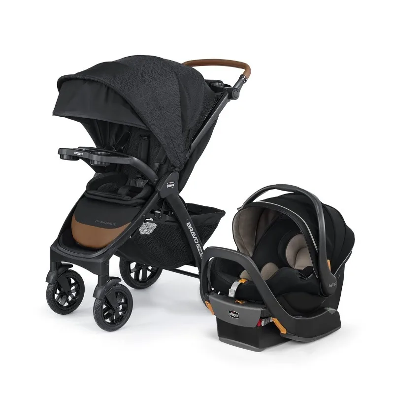 

Quick-Fold Stroller with Chicco KeyFit 35 Zip Extended-Use Infant Car Seat and Stroller Combo | Springhill/Black