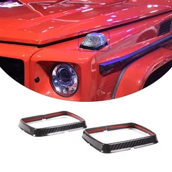 Dry Carbon Fiber Front Hood Turn Signal Light Cover Trim Fit For Mercedes-Benz G Class W463 2004-2018