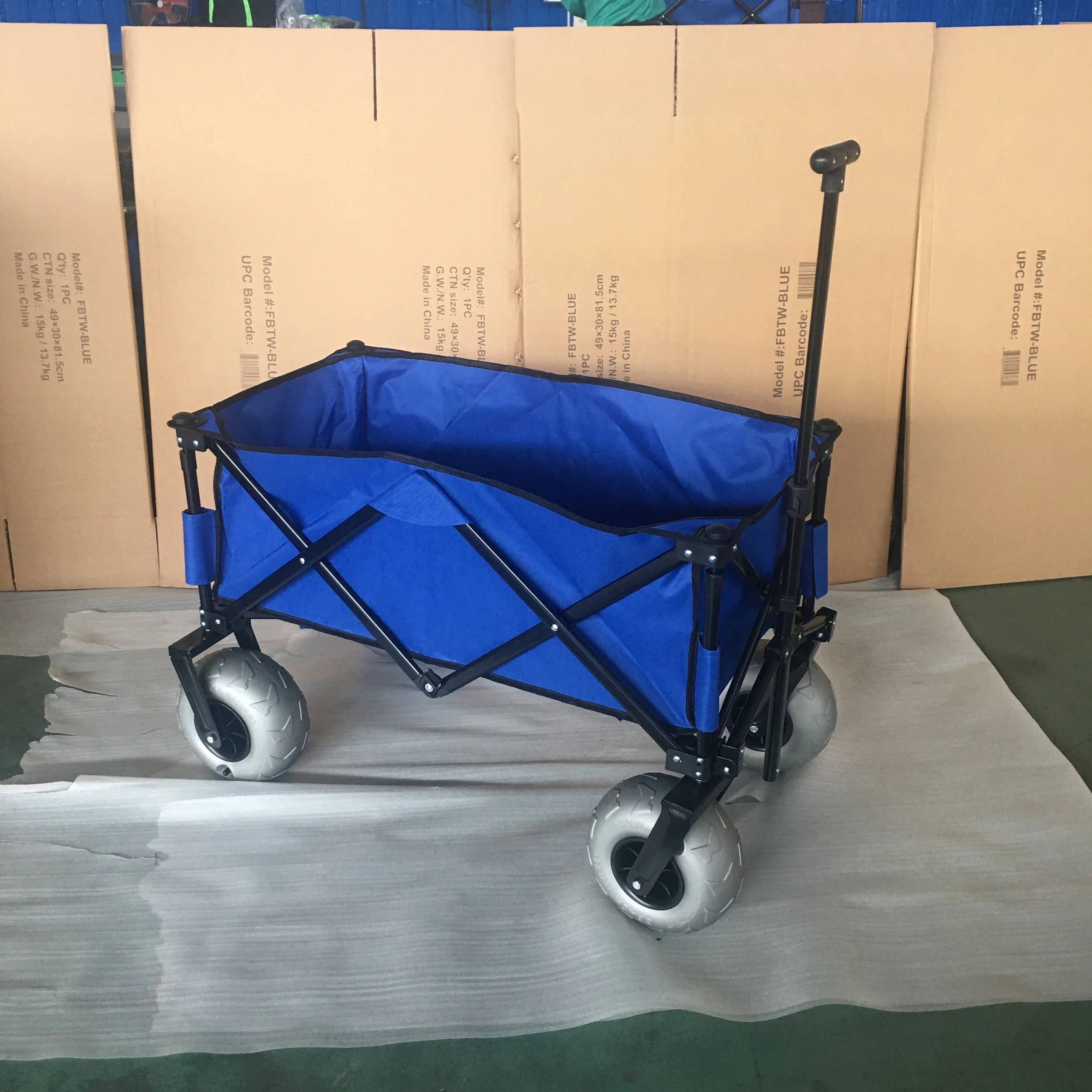 Wholesale New Product Outdoor Picnic Beach Trolley Garden Folding Collapsible Camping Wagon