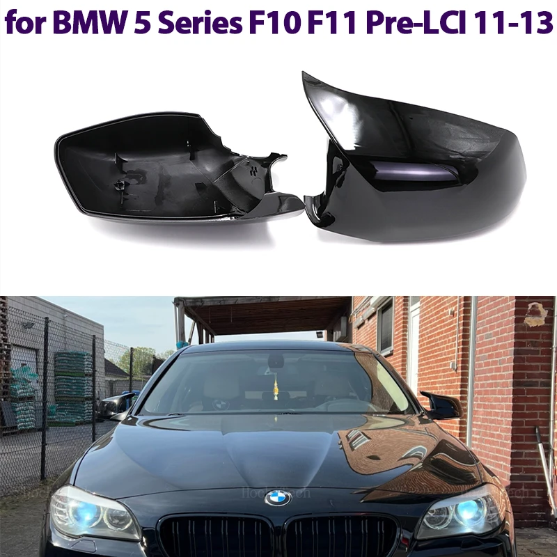 

2x Carbon Fiber ABS Mirror Cover Side Rearview Mirror Cap Cover Shell Replacement For BMW 5 Series F10 F11 F18 Pre-LCI 2010-2013