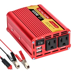 Inverter 12v, 60hz 24V 600W 1500W 2000W 2500W, convertitore domestico portatile montato su veicolo, presa universale, accessori auto