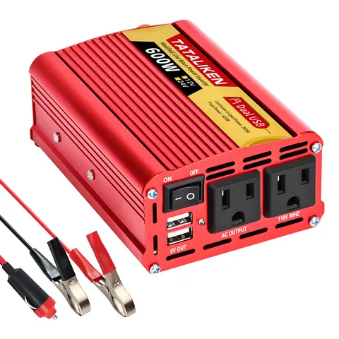 Inverter 12V, 12V 24V 600W 1500W 2000W 2500W, convertidor de hogares montado, socket universal, accesorios automáticos.