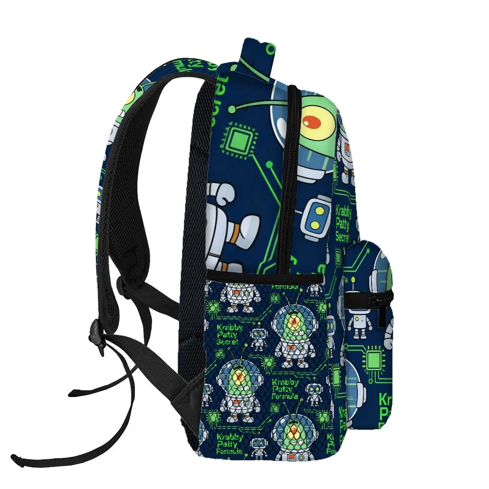 กระเป๋าเป้การ์ตูนสพันจ์บ็อบ แพลงก์ตัน 1 ชิ้น สายสะพายปรับได้ เหมาะสำหรับใช้ในชีวิตประจำวัน สะพายไหล่ได้สองข้าง