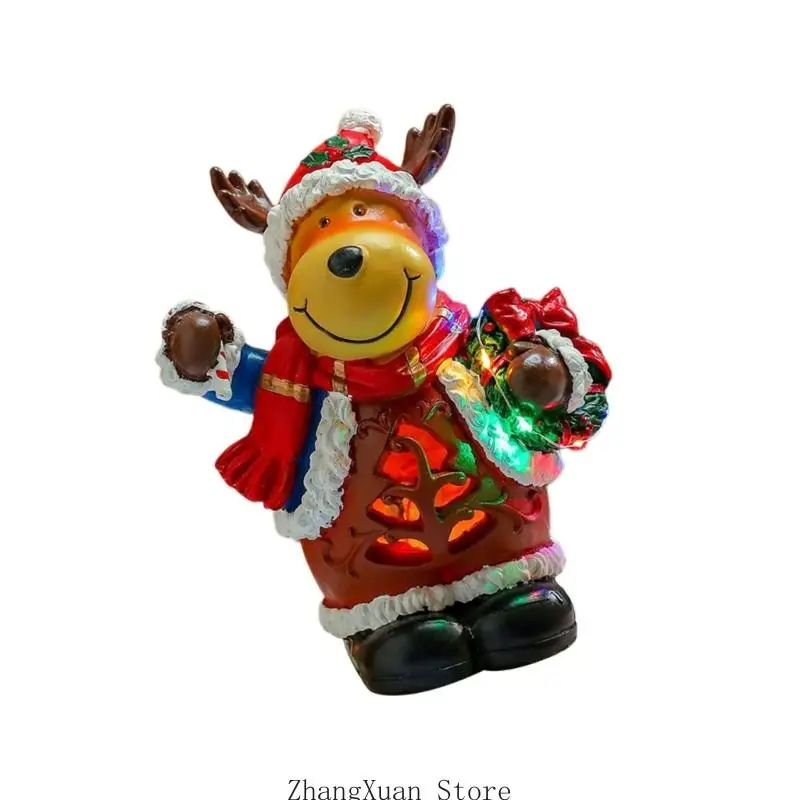 Musikalisch beleuchtete Weihnachtsfigur für und Thekendisplay Innenbereich, USB- oder Batteriebetrieb für saisonale – Detail 5