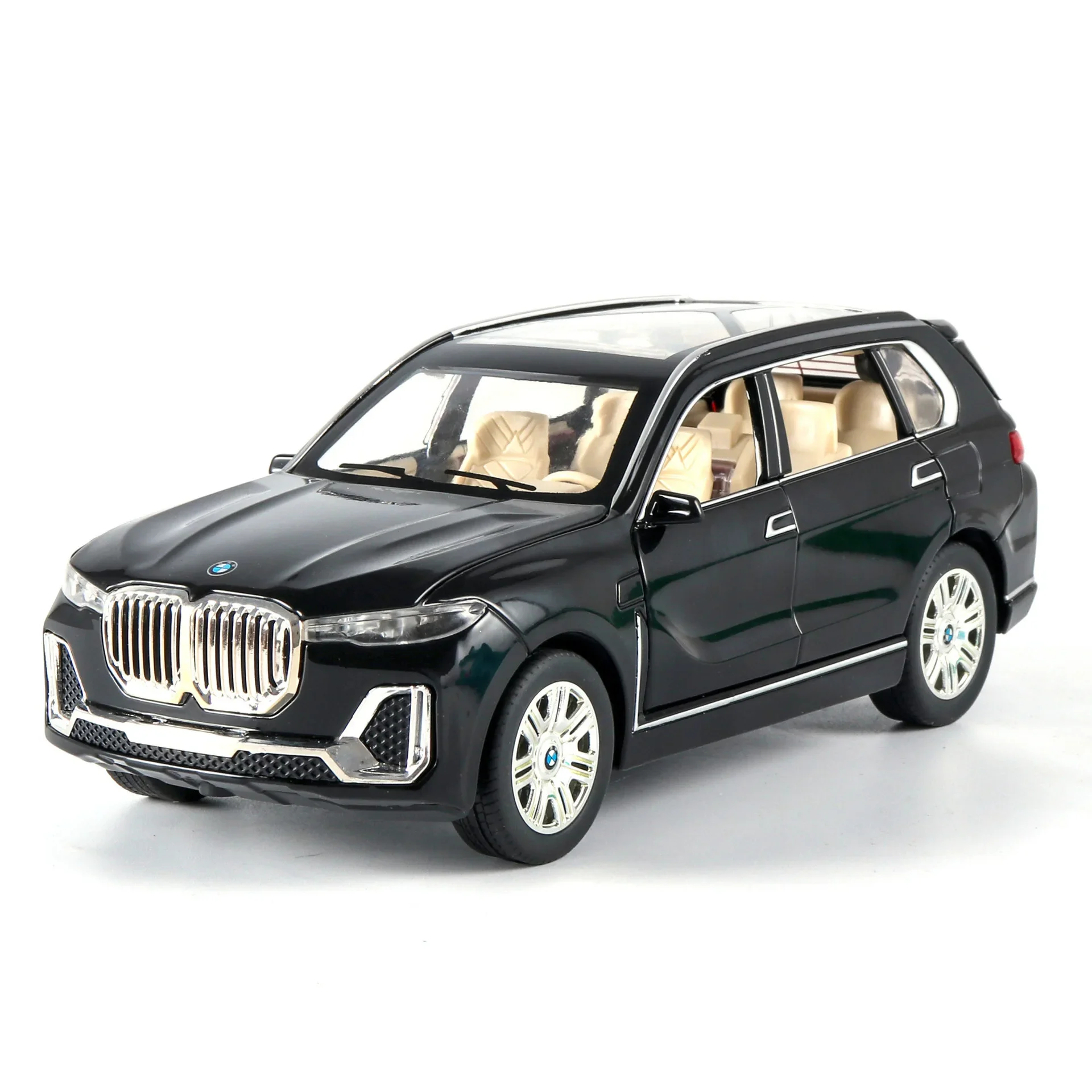 1:24 BMW X7 X5 XM SUV Alloy Car Model Diecasts Toy Vehicles Metal Toy Car Model Simulation Collection Sound Light Childrens Toy