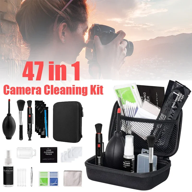 19PCS Camera Cleaner Kit Digital Camera Sensor DSLR Lens Cleaning Brush Air Blower for Sony Fujifilm Nikon Canon Phone PC Clean