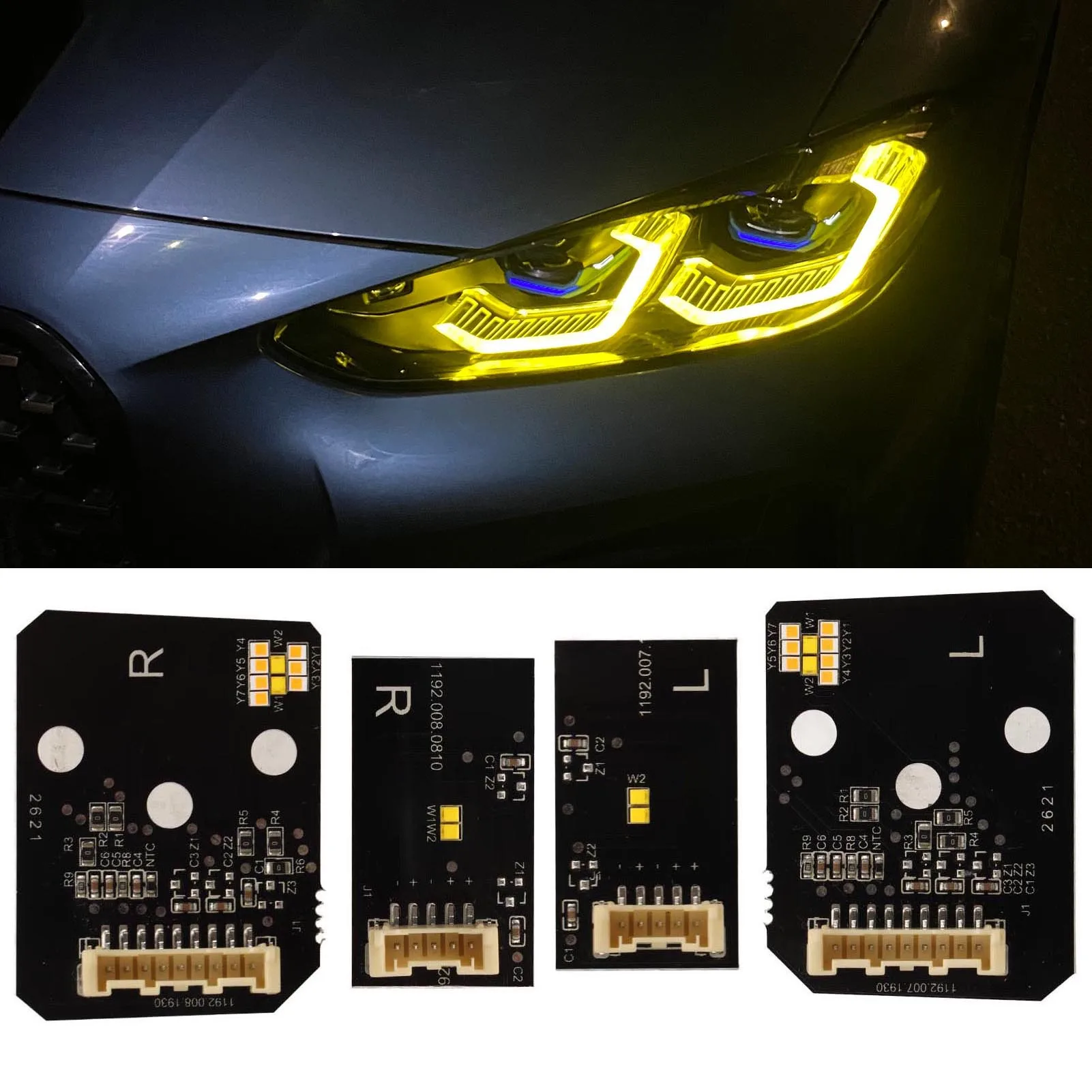 

Yellow LED Modules CSL Yellow DRL LED Modules Board Set for M3 G80 M4 G82 G83 Laserlight Euro 2021 and Later DRL LED Boards