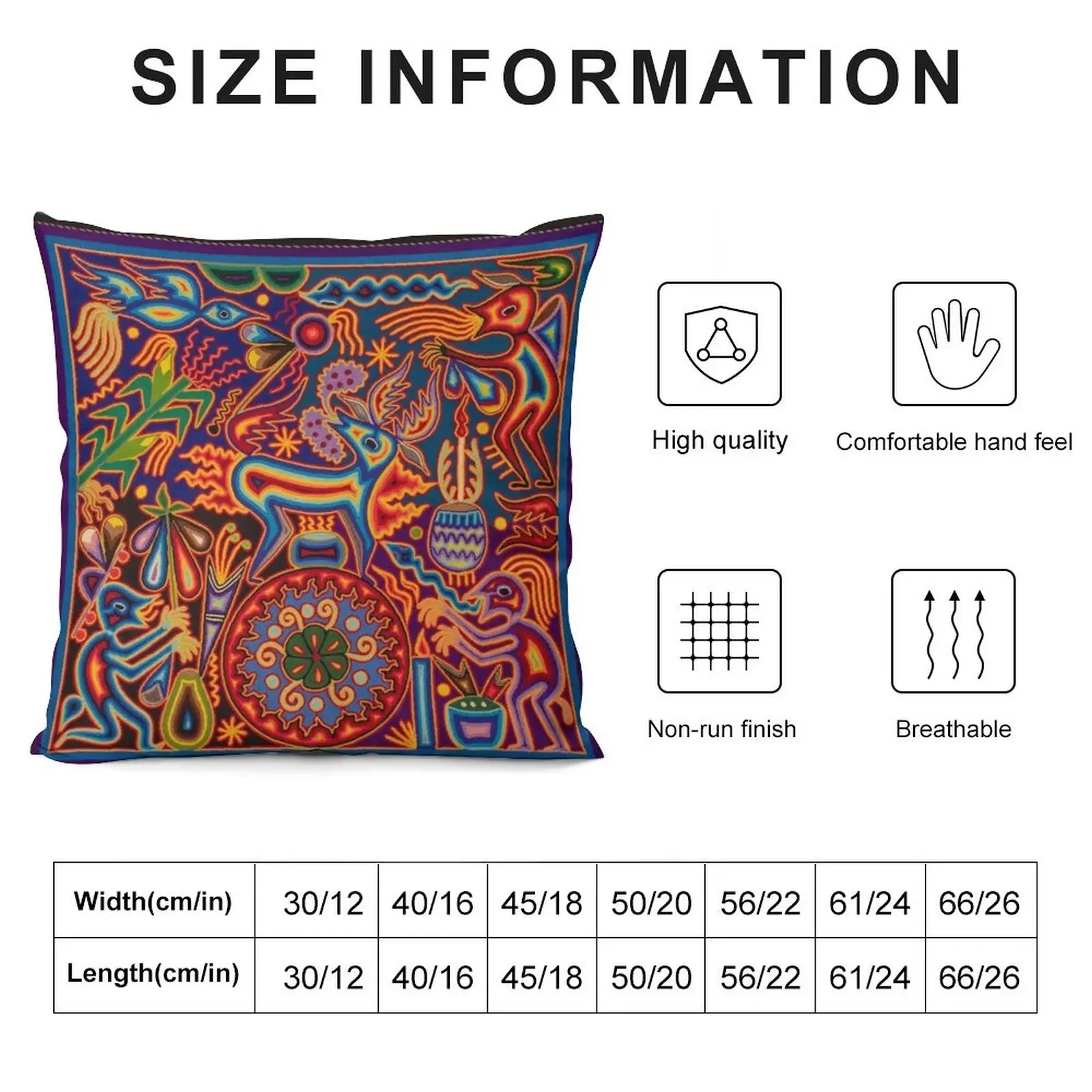 Huichol Throw Pillow Couch Cushions Throw Pillow pillow