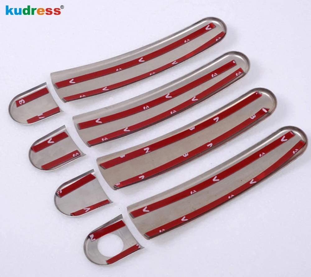 For VW For Volkswagen Golf 4 Jetta4 Mk4 Passat B5 Bora polo  skoda octavia 4pcs Stainless Steel Chrome Door Handle Cover