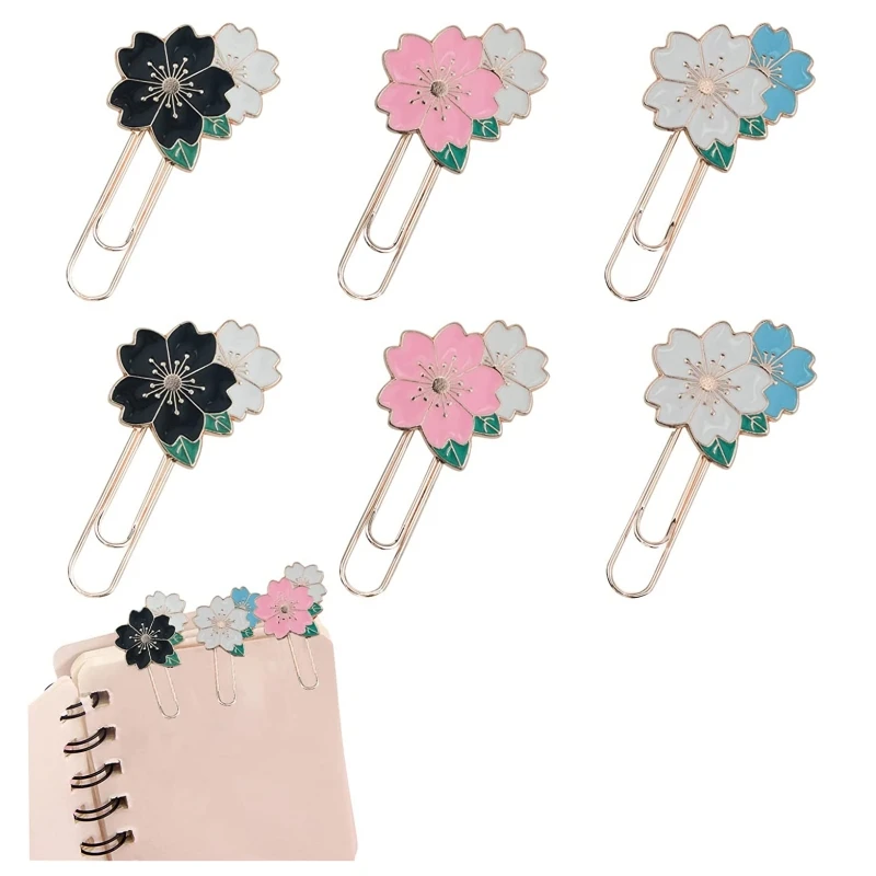 Kynsna 6 Pack Cherry Leuke Paperclip Bladwijzers Kantoorbenodigdheden Planner Accessoires Clips Op Bladwijzer