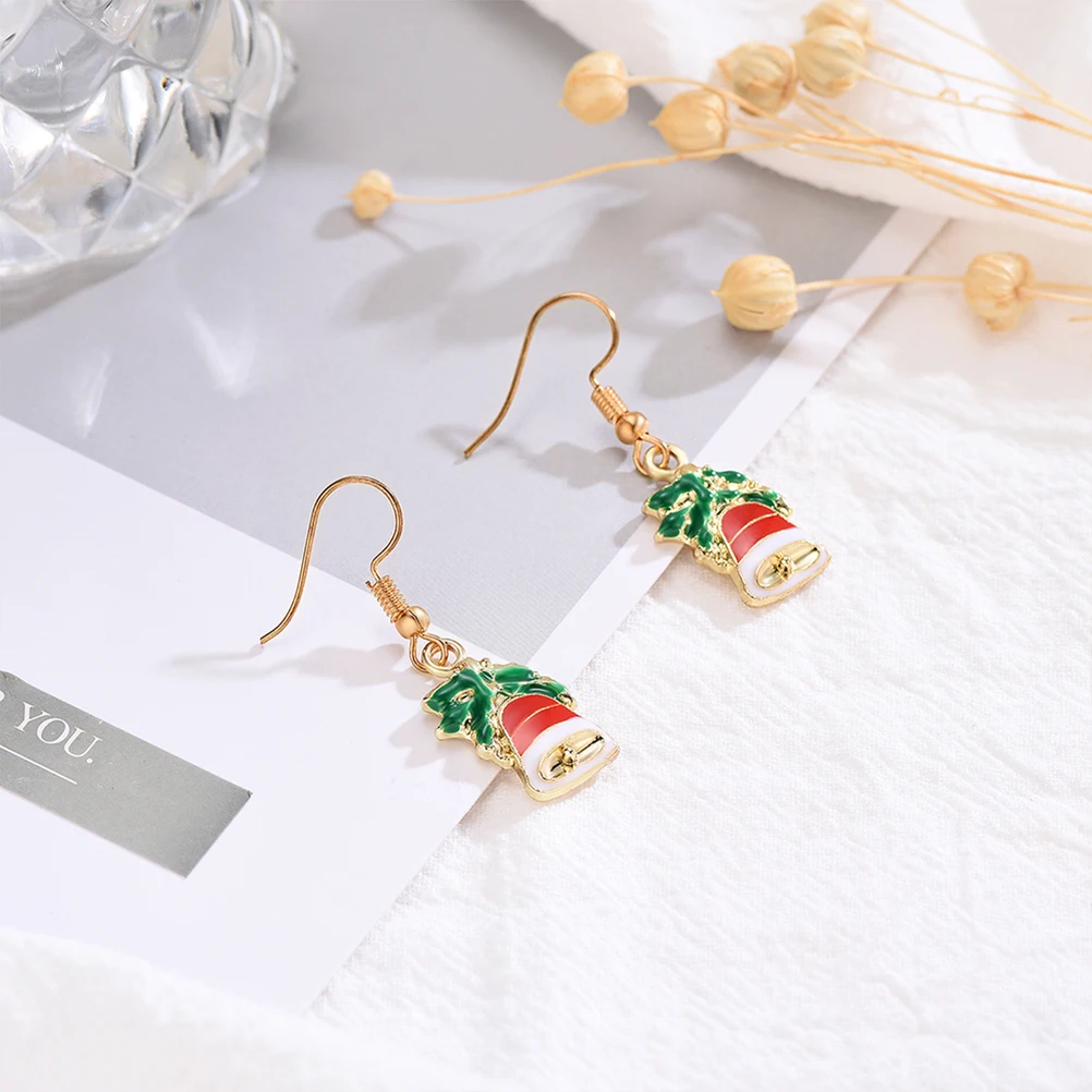 

Christmas Earrings Set Women Festive Hook Dangle Ear Jewelry Masquerade Party Costume Accessories Unique Ornament Gift