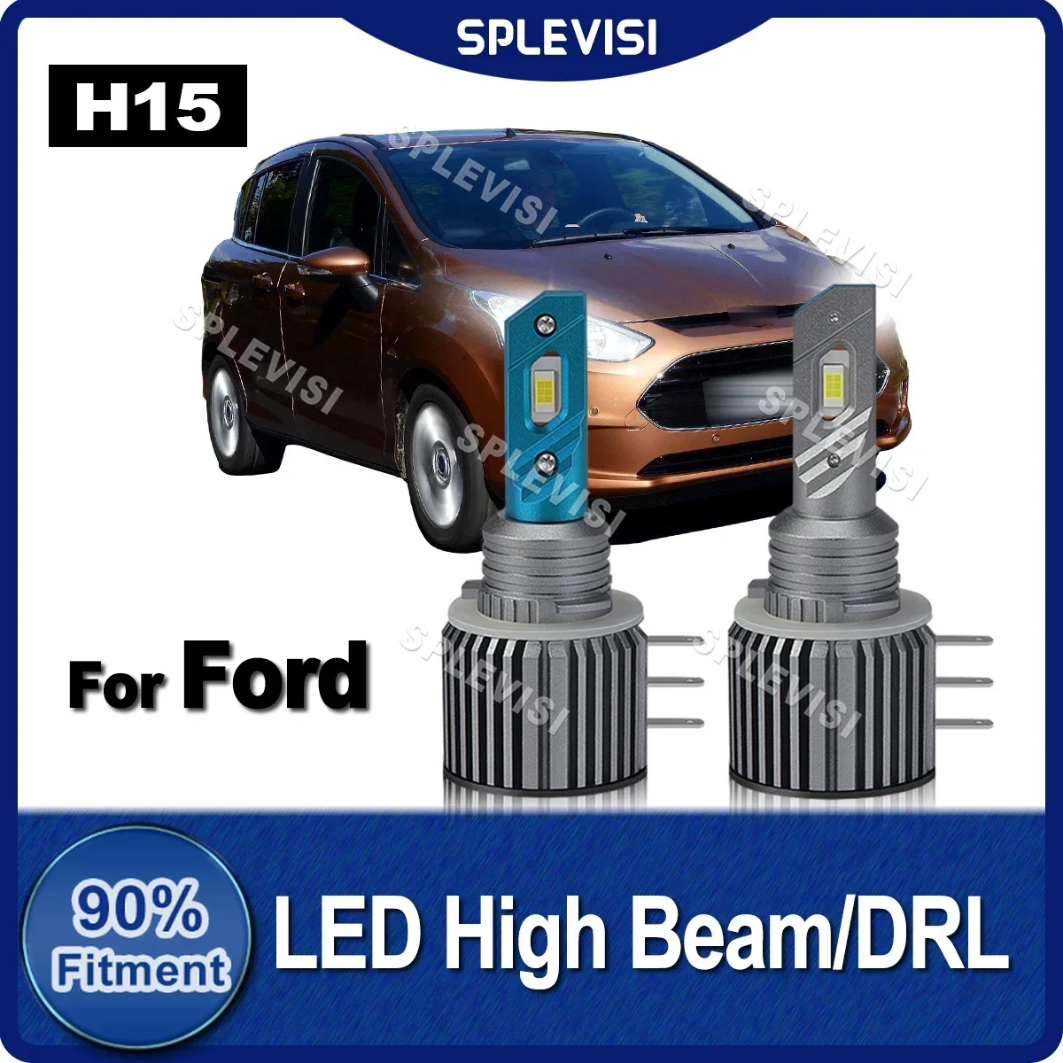 

2PCS H15 Canbus LED High Beam/DRL Day Running Light 15000LM For Ford B-Max 2 Ranger MK3 Ford Focus MK3 Car Bulbs