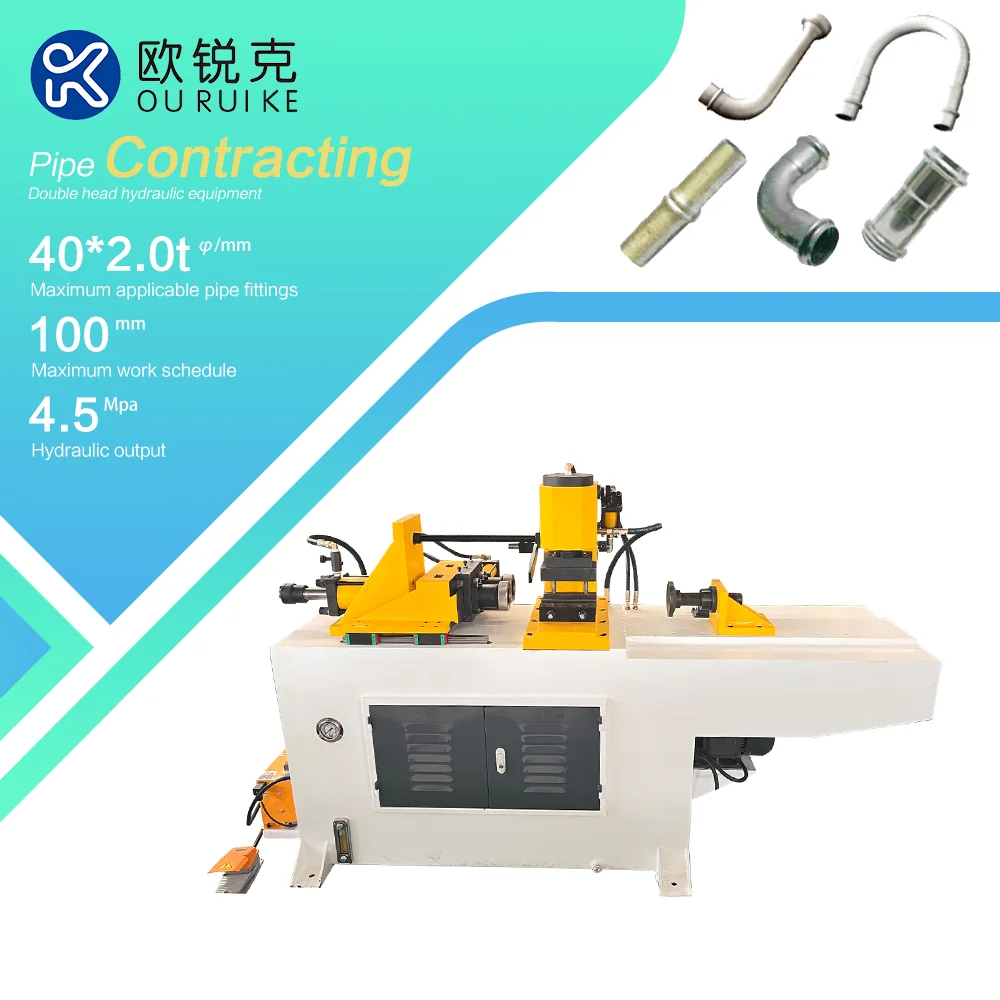 

Semi-automatic pipe end shrinking machine