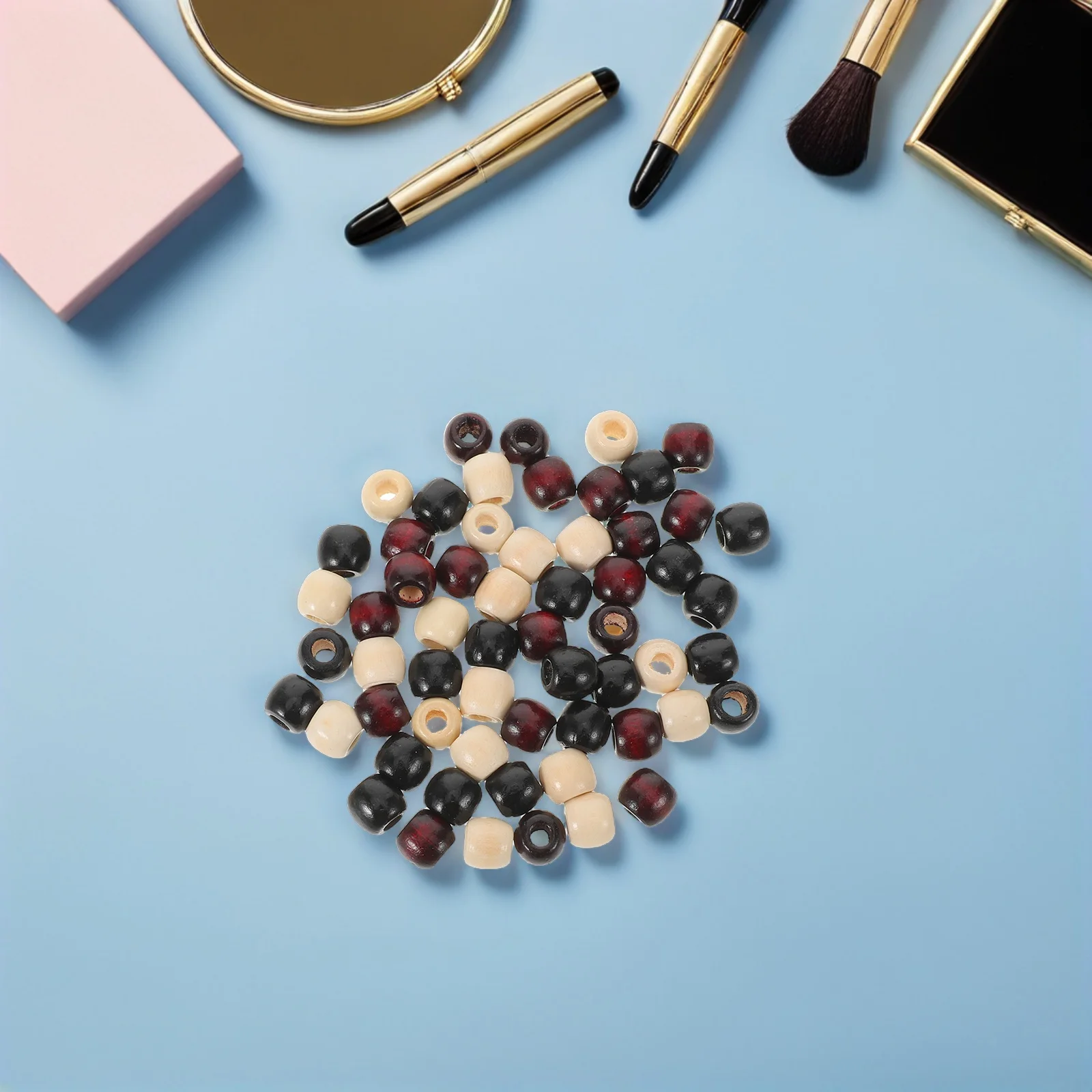 

60Pcs Dreadlock Braiding Accessories 8Mm Large Hole Beads for Hair Jewelry Braid Craft DIY Kit Women's Fashion Style Comfortable