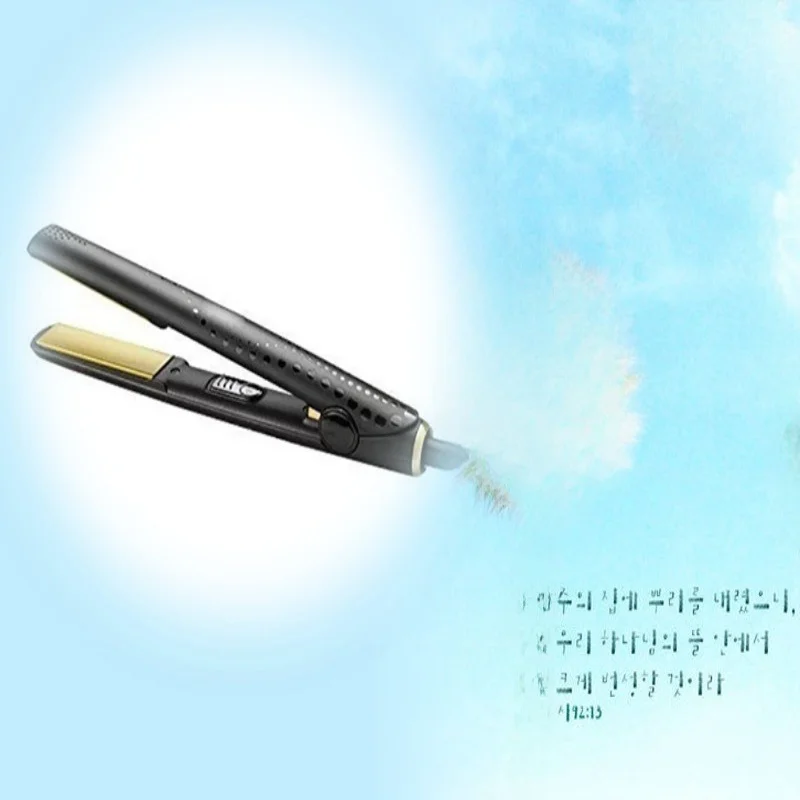 V-gold straightener professional stylist flat straightener hair styling steel plate tool black