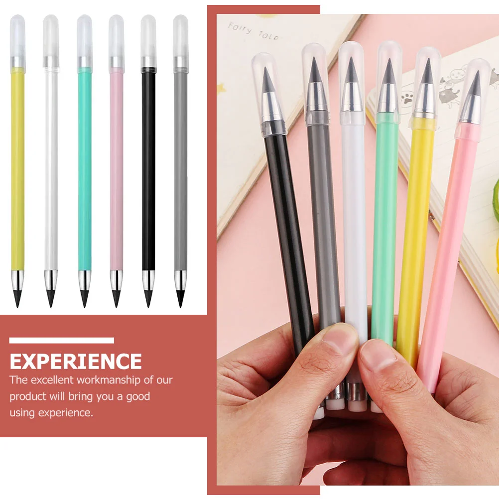 12 Pcs Eternal Pencil Everlasting Pencils Erasable Portable Writing Graphite Reusable