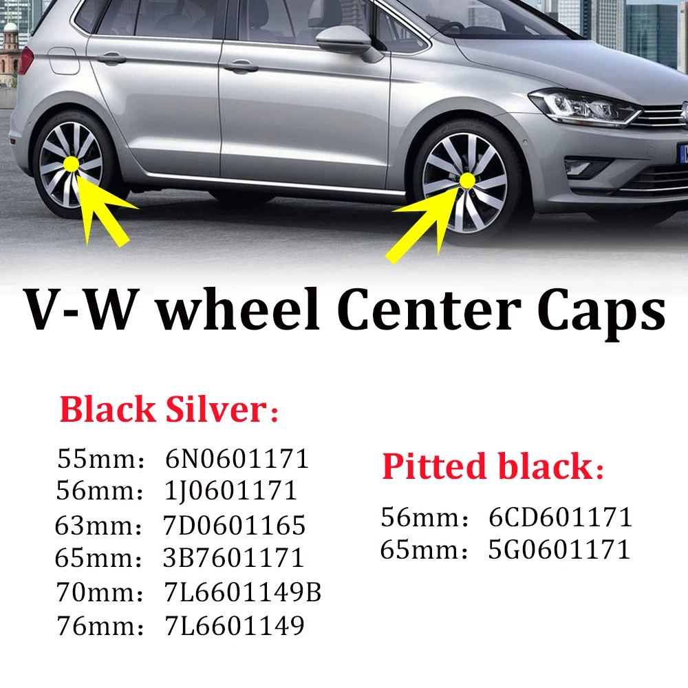 VW Wheel Center Cap golf 4 5 6 7 mk4 passat b6 b7 b8 Wheel cover Wheel parts car accessories tools Logo 56mm 65mm 76mm 20pcs