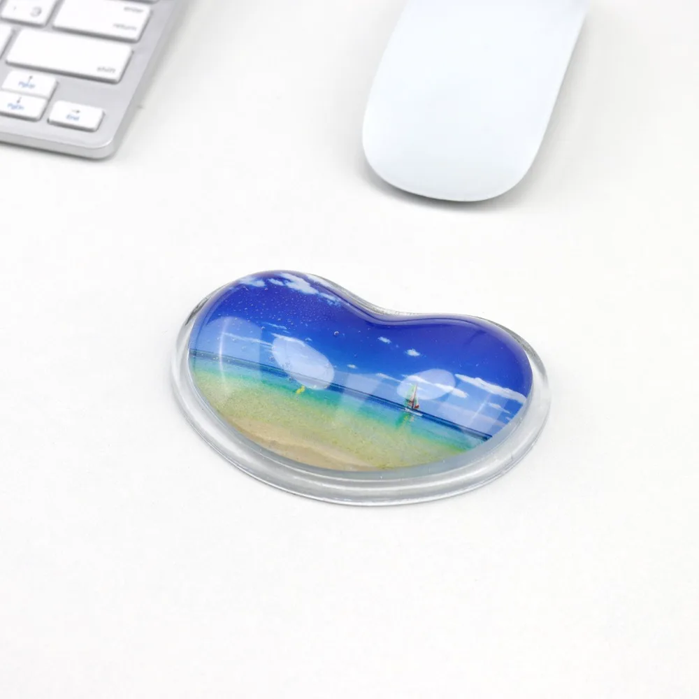 Comfortable Wrist Rests Support Wrist Rest Pad Heart Shaped Silicone Cushion Pad Anti-slip Desktop Mouse Pad Computer