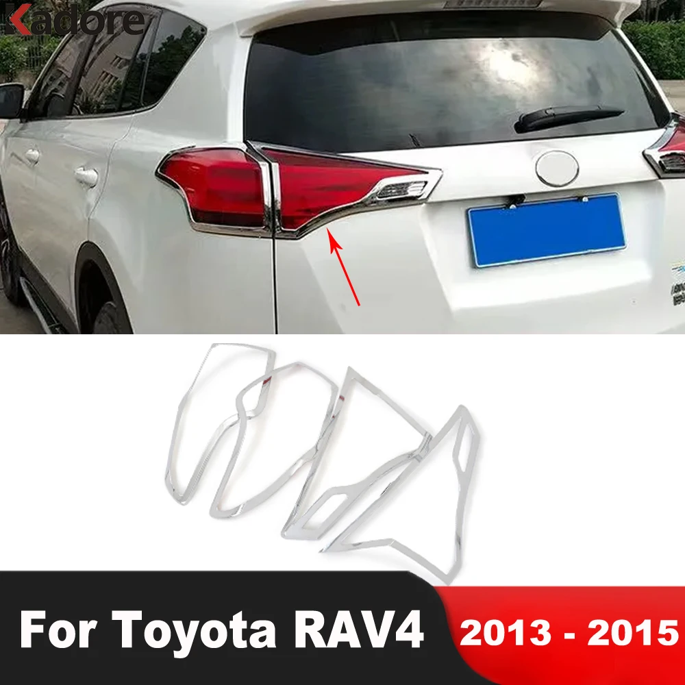 

Для Toyota RAV4 RAV 4 2013 2014 2015, хромированная крышка заднего фонаря автомобиля, накладка на задний фонарь, рамка заднего фонаря, аксессуары